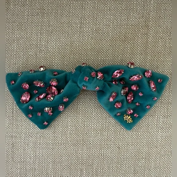 Lele Sadoughi Swarovski Paloma Bow Barrette in Swallow